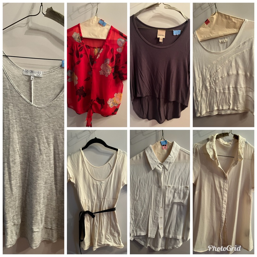 Urban Outfitters Lot Of 7 Short Sleeve Sexy Tops Blouses Sz XS